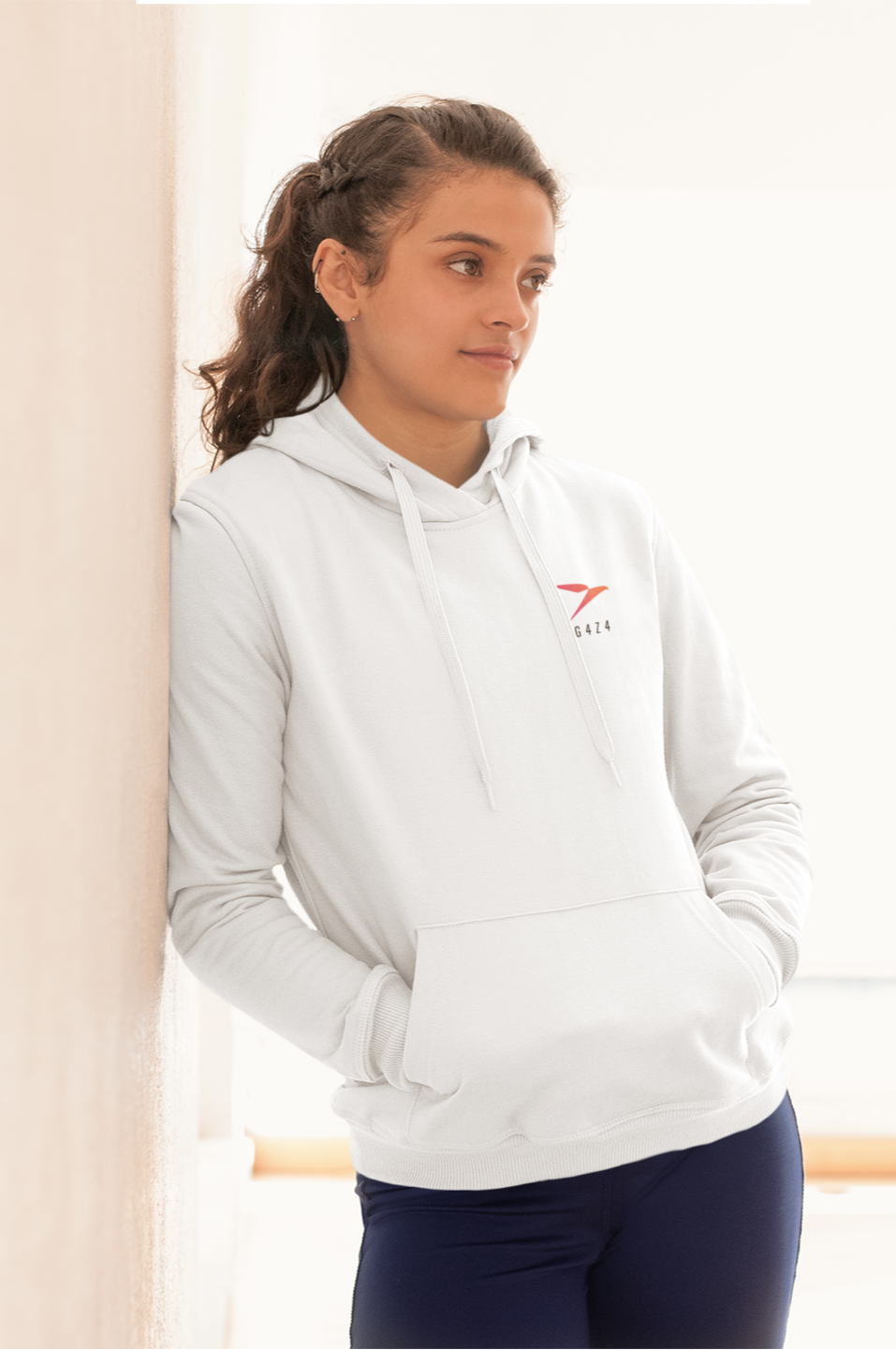 White Performance Flex Hoodie