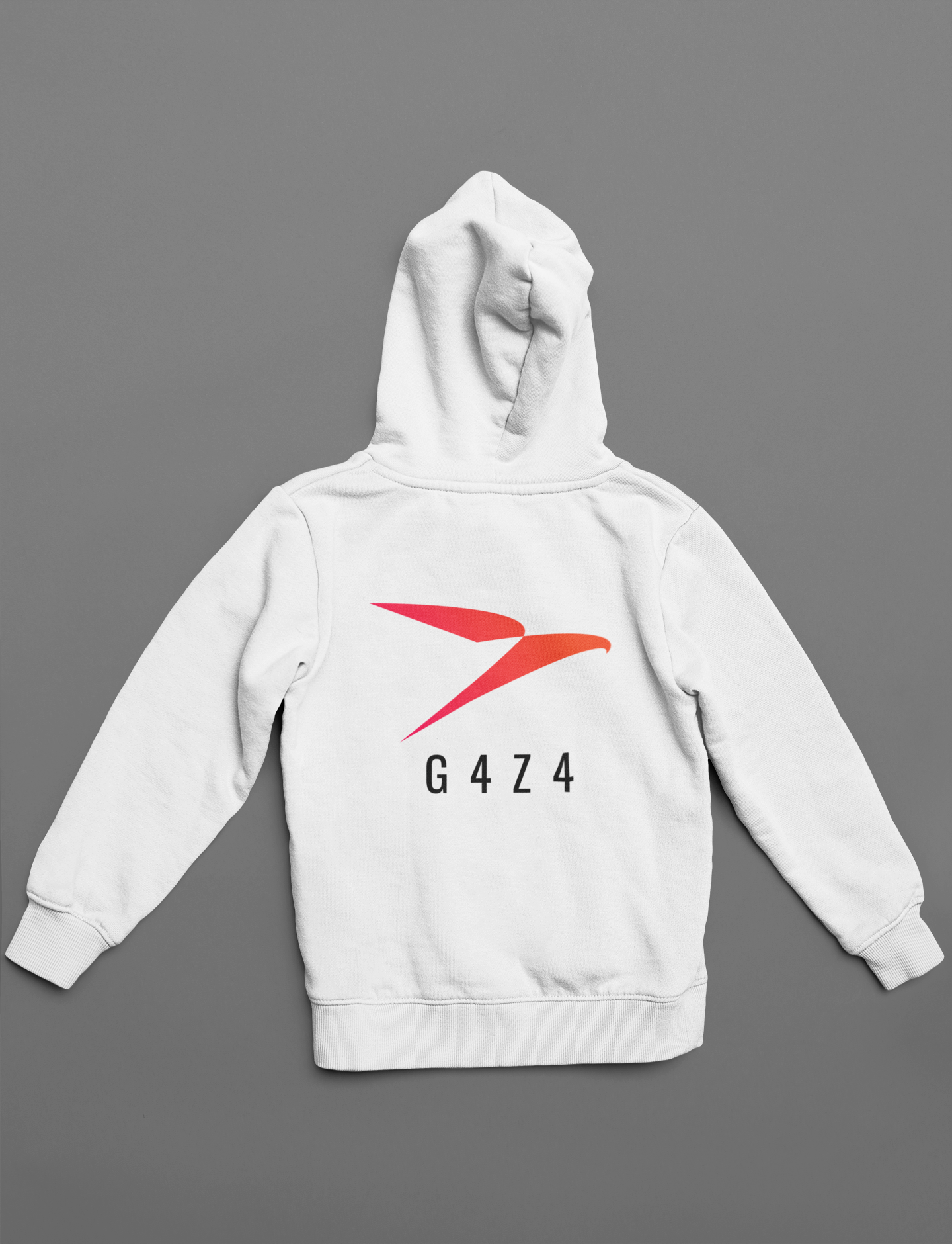 White Performance Back Print Hoodie