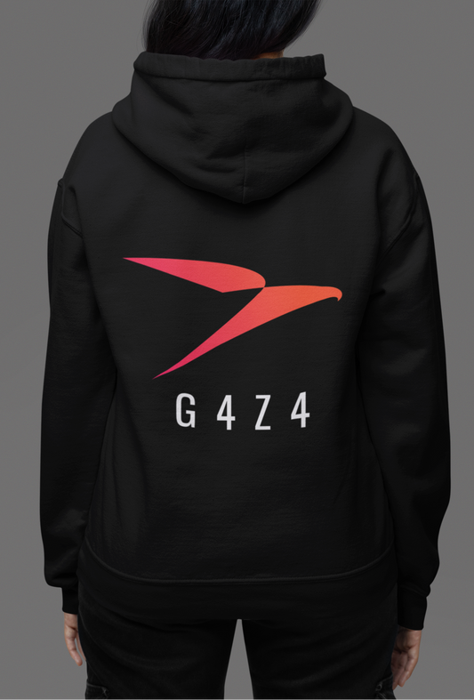 Black Performance Back Print Hoodie